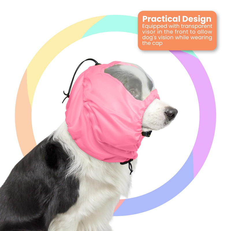 Nanaki Adjustable Shower Caps for Dogs Ears Dog Ear Covers for Bath, Shower Cap Reusable Waterproof Ear Covers for Dogs, Dog Ear Protection for Bath Dog Bath Ear Protection Bathing Grooming Swimming Pink - PawsPlanet Australia