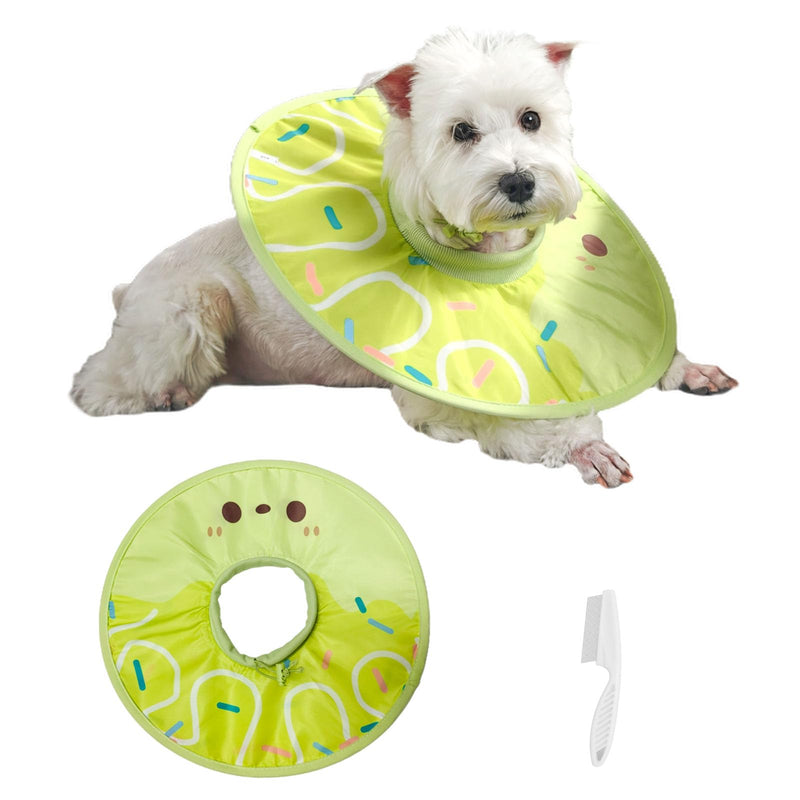Soft Pet Recovery Collar for Cats and Small Dogs Comfortable Lightweight Collar with Comb Alternative Prevents Licking and Scratching, Allows Normal Eating and Vision, Adjustable and Durable