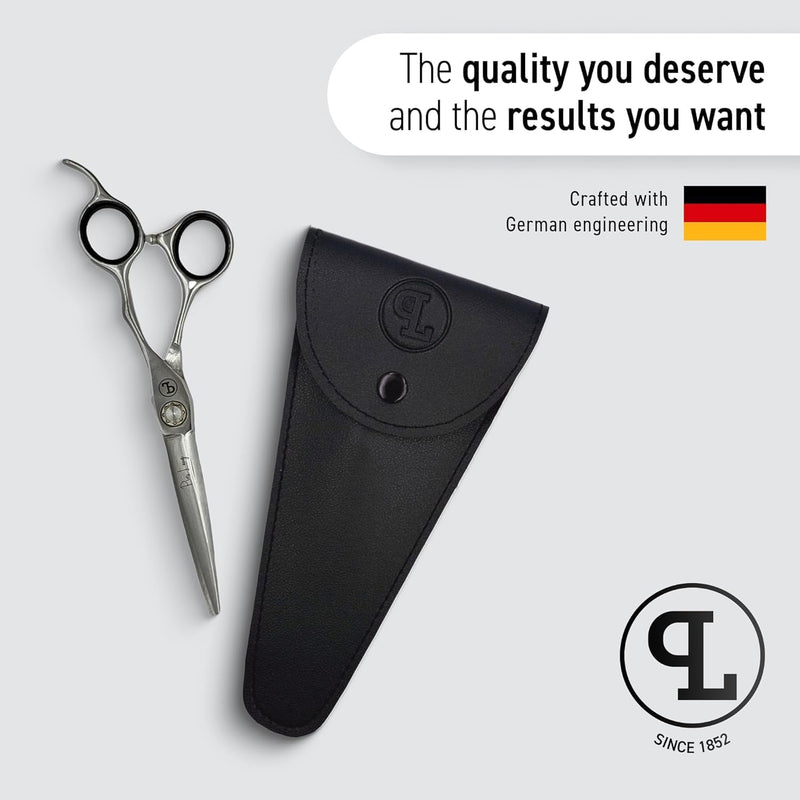 Professional Hair Cutting Scissors 6.5" Since 1852 – Premium Shears for Beauty Students, Beginner Stylists & Premium Home Use, Convex Blades, Ball-Bearing Tension System + Pouch