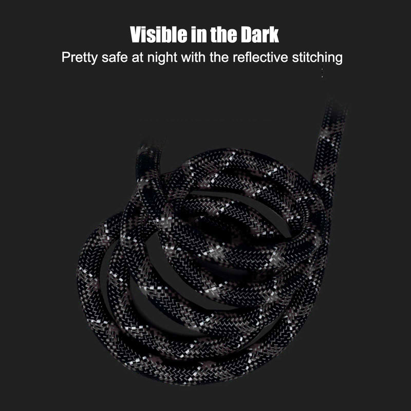 Hands Free Dog Leash(8.5ft), 8 in 1 Multifunction Nylon Double Leash for Dogs,1.2cm Dog Training Leash with Reflective Stitching, Adjustable Waist Dog Leash Fits All Waist for Medium Large Dogs-Grey Grey - PawsPlanet Australia