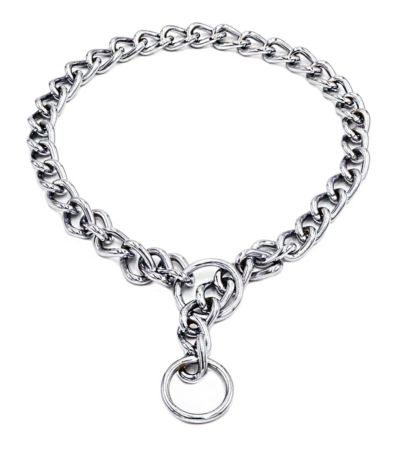 Freezx Dog Choke Collar Slip P Chain,Heavy Duty Metal Training Choke Collars, Adjustable Weather Proof Alloy Steel Chains for Small Medium Large Dogs Silver L Length: 22” (suitable for dog's neck 18") - PawsPlanet Australia