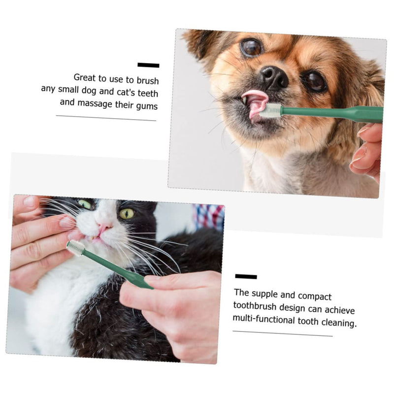 TOYANDONA Pack of 4 Dog Toothbrushes with Soft Bristles Toothbrush for Cats Puppies and Dogs Pet Toothbrush for Oral Hygiene at Home
