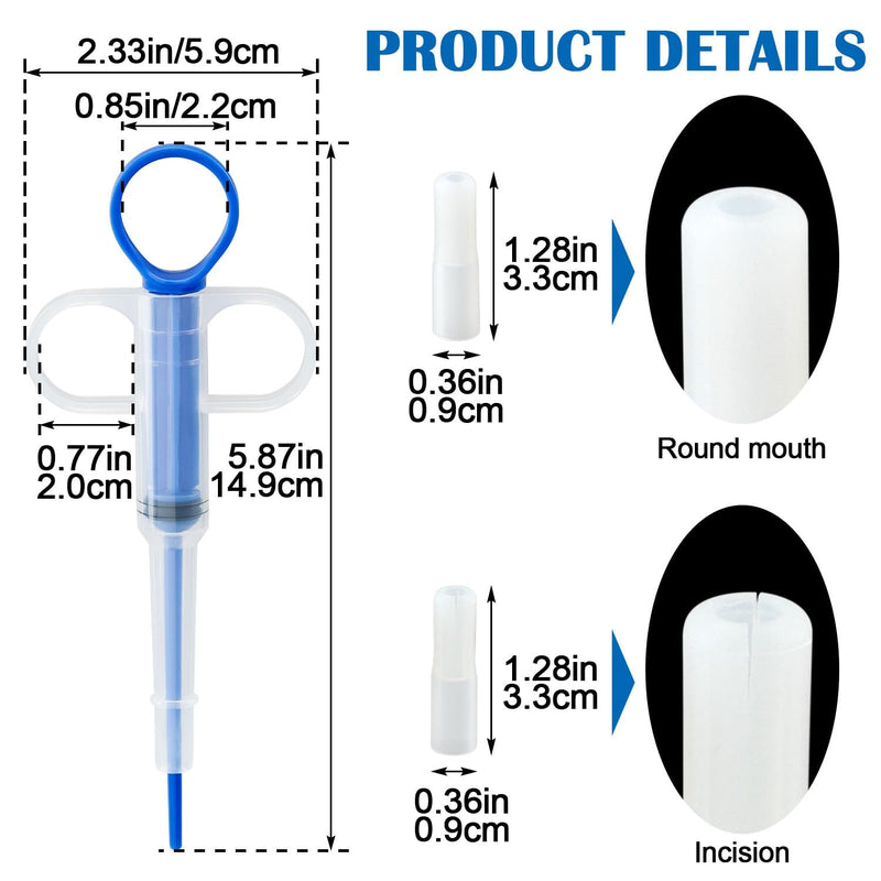 Pet Pill Dispenser, Pill Gun Shooter Tablet Soft Tip Syringe Medical Feeding Tool for Dogs, Cats, and Small Animals (Blue) - PawsPlanet Australia