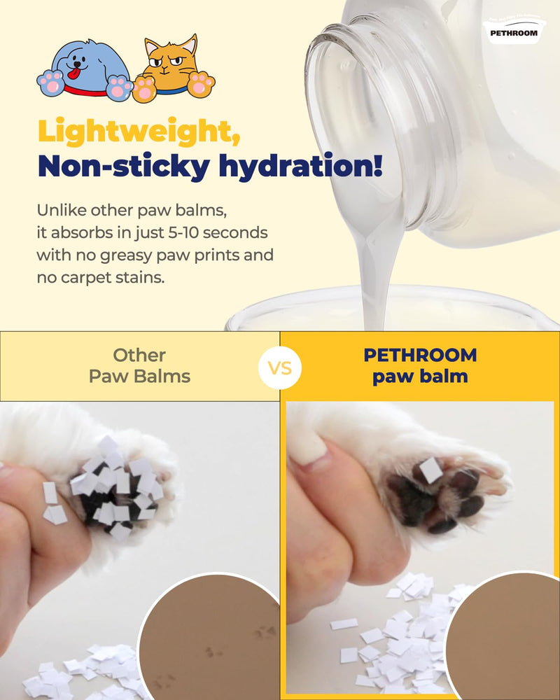 [PETHROOM] Roll-on Paw Balm for Cats & Dogs | Lick-Safe, Super Moisturizing Paw Protector | Soothing Protection from Hot Pavement | Easy to Apply | Quick Drying, Non-Sticky, Non-Staining 2.87 fl.oz. - PawsPlanet Australia