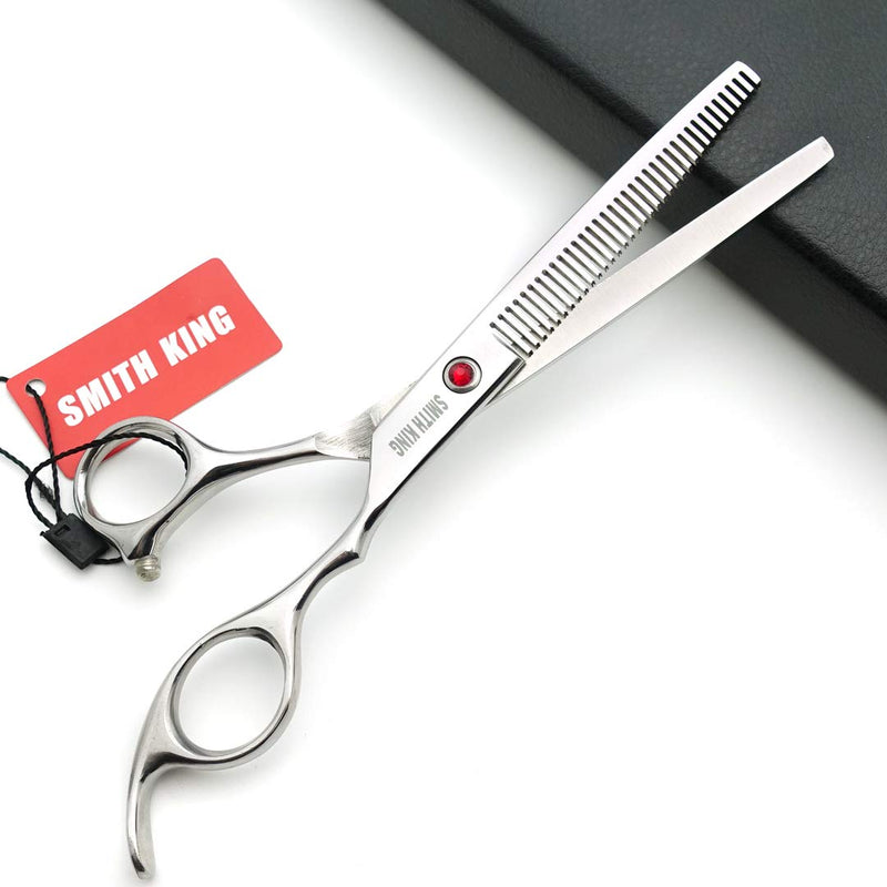 7.0 inches Professional Dog Grooming Scissors Set Straight & thinning & Curved 4pcs in 1 Set (Silver)
