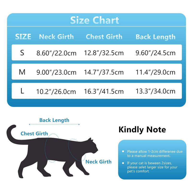 Etdane Cat Surgical Recovery Suit Pet Surgery Onesies Long Sleeve Shirt Small Dog Vest for Female Male Doggy Black & White Grid Small - PawsPlanet Australia