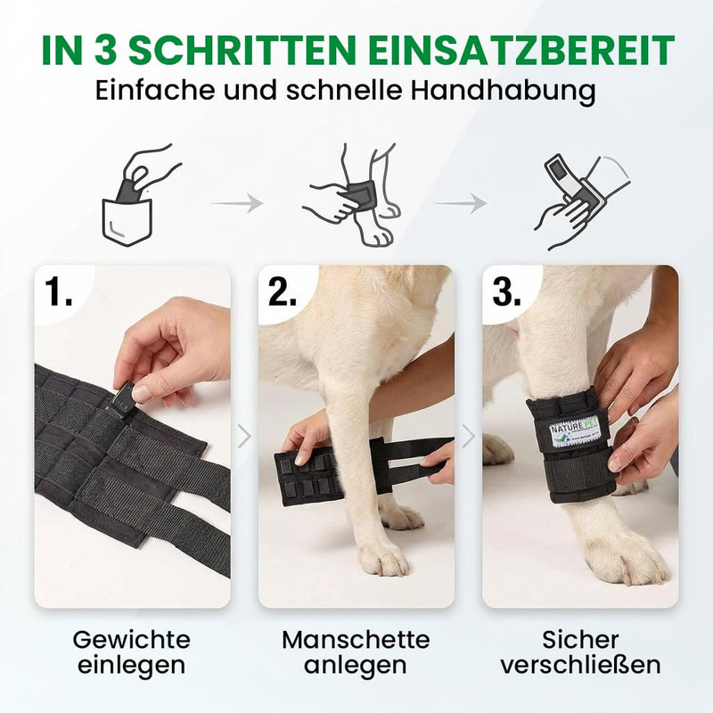 Nature Pet Therapy Cuff/Training Bandage with Weights for Dogs (S) s