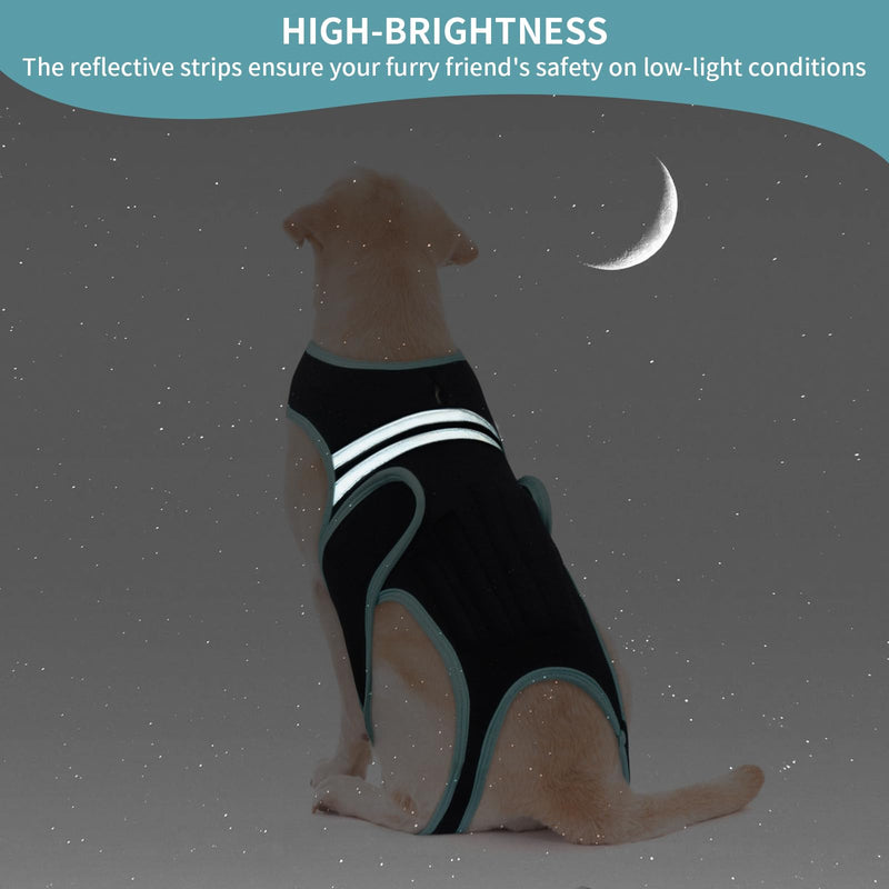 PUMYPOREITY Dog Back Brace for Arthritis, Dog Hip Brace for IVDD, Reflective Frame Support Harness for Back, Hip Brace Support, Keeps Back Stable and Reduces Movement Pains(2XL) 2XL