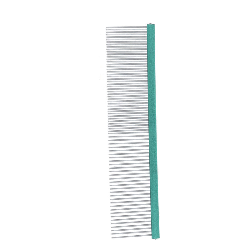 Greyhound Comb For Dogs, Metal Dog Comb Dog Combs with Rounded Ends Dog Comb Cat Comb For Removing and Knots Grooming Tool For Long Short Haired Dog (Green 13cm/5.1in) Green 13cm/5.1in