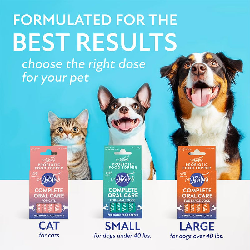 Dental Powder for Dogs Teeth Care, Complete Oral Care for Sm Dogs, Probiotic Food Topper for Extreme Bad Dog Breath (Sm Dog (Under 40 lbs)) Sm Dog (under 40 lbs) - PawsPlanet Australia