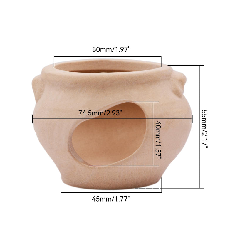 Saim Mini Ceramic Jar Fish Tank Decorations Betta Fish Tank Accessories for Shrimp Cichlid Hiding Breeding Small Fish Bowl Hide Decoration Betta Toys Hideout House 729# Mini:2.8x2.16in(WxH) - PawsPlanet Australia