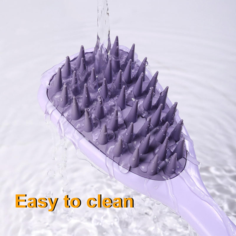 2 PCS Dog Bathing Brush Premium Dog Washing Brush Pet Bath Brush Pet Silicone Shampoo Brush with Handle for Long & Short Hair Pets Dogs Cats,Bathing, Massaging, Hair Removal - PawsPlanet Australia