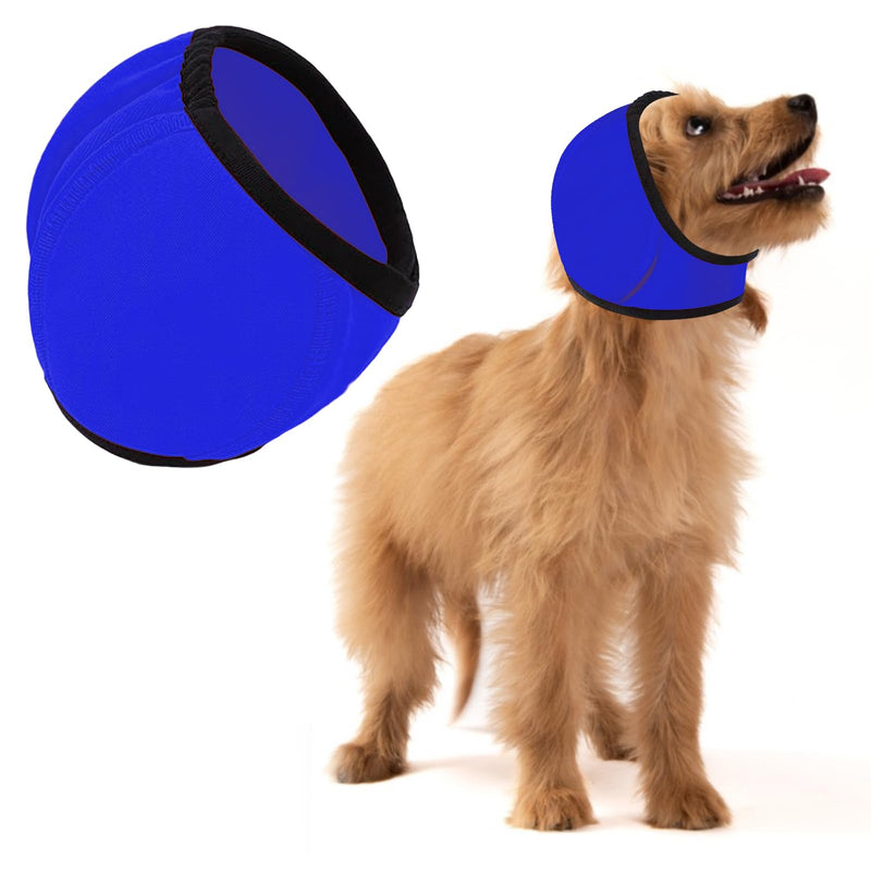 Dog Ear Muffs Noise Protection,Swimming Waterproof Dog Ear Caps, Rose DogEar Covers for Bath, Pet Ears Muffs for Noise Bath, for Ears Protection,Blue (S)