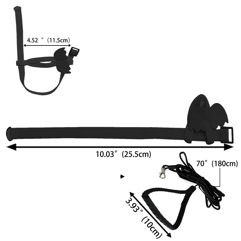Adjustable Bird Leashes and Harnesses, Bird Nylon Harness with Cute Wing for Parrots, Pet Bird Accessories, Bird Leash for Hang Out, Suitable for Cockatiel, Quaker, Amazon Parrot and Same Size Birds Black - PawsPlanet Australia