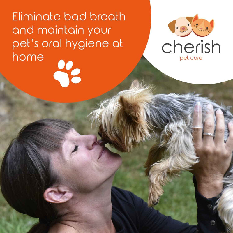 Cherish Pet Care Dog Tooth Brushing Kit (3pcs) - Dog Finger Toothbrush, Double-Sided Toothbrush, Small Dog Toothbrush, Dog Teeth Cleaning, Puppy Tooth Brushing Kit, Small Dog Tooth Brushing Kit - PawsPlanet Australia