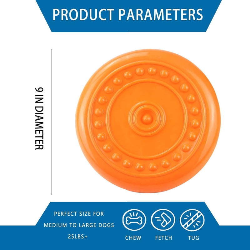 Soft Dog Flying Disc Dog Toys for Aggressive Chewers Big Dogs Toys for Large Medium Small Dogs Puppy Toy Outdoor Soft Rubber Dog Toys for Aggressive Chewers Dog Chew Toy Pet Toys for Dog orange - PawsPlanet Australia