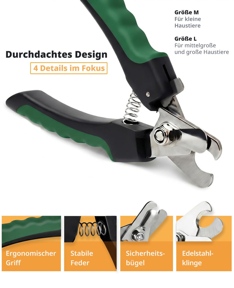 Claw Cutter for Dogs - Nail Scissors Dog Nail Clippers Dog Nail Clippers Dog Nail Clippers Dog Claw Scissors for Large Dogs Claws Cutting Dog Safe Claw Care L & M (L)