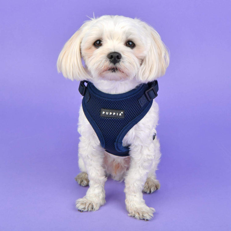 Authentic Puppia RiteFit Harness with Adjustable Neck, Navy, Extra Large X-Large - PawsPlanet Australia