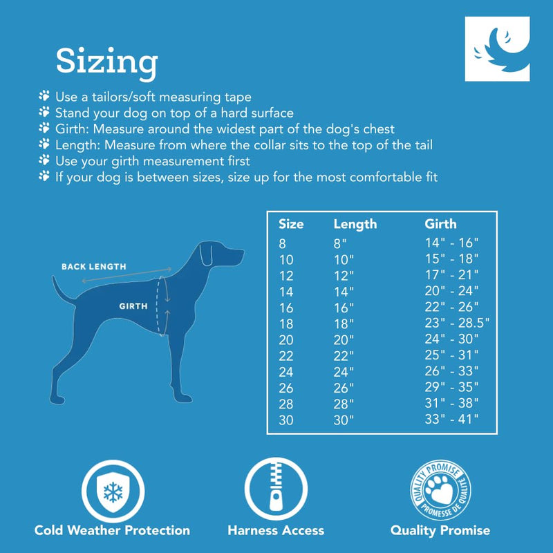 RC Pets Double-Layered, Adjustable Tundra Fleece | 16 Inches, Arctic Blue/Tennis Blue/Yellow - PawsPlanet Australia
