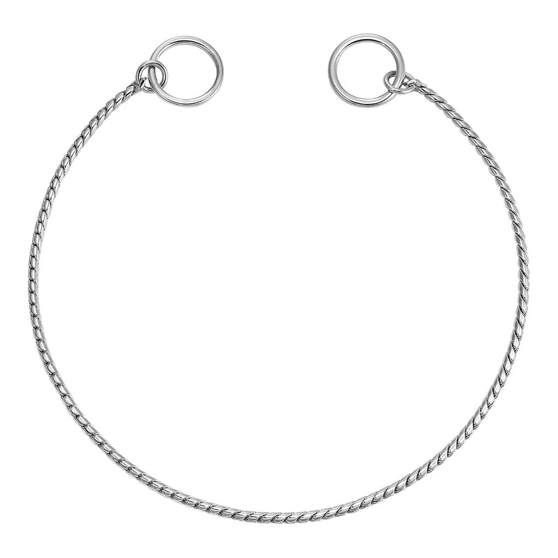 Mogoko Stainless Steel Dog Choke Chain Collar, Puppy Metal Snake Chain Pet Show Slip Collar Choker for Training Walking (Silver;16.0"*3.0mm) 3.0mm x 16.0 inch Silver