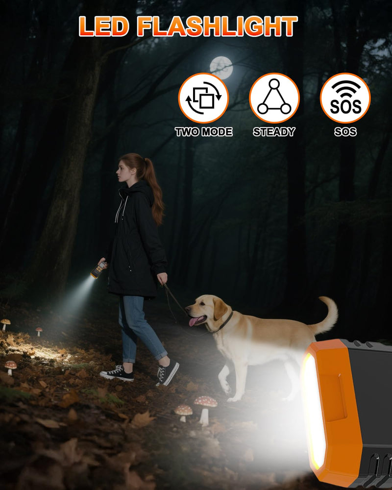 2025 Upgraded Anti Barking Device for Dogs, Ultrasonic Dog Bark Deterrent, Dog Bark Deterrent Devices, Best Anti-Barking Device, 4 Modes & LED Light & LCD Screen Portable Indoor & Outdoor Orange - PawsPlanet Australia