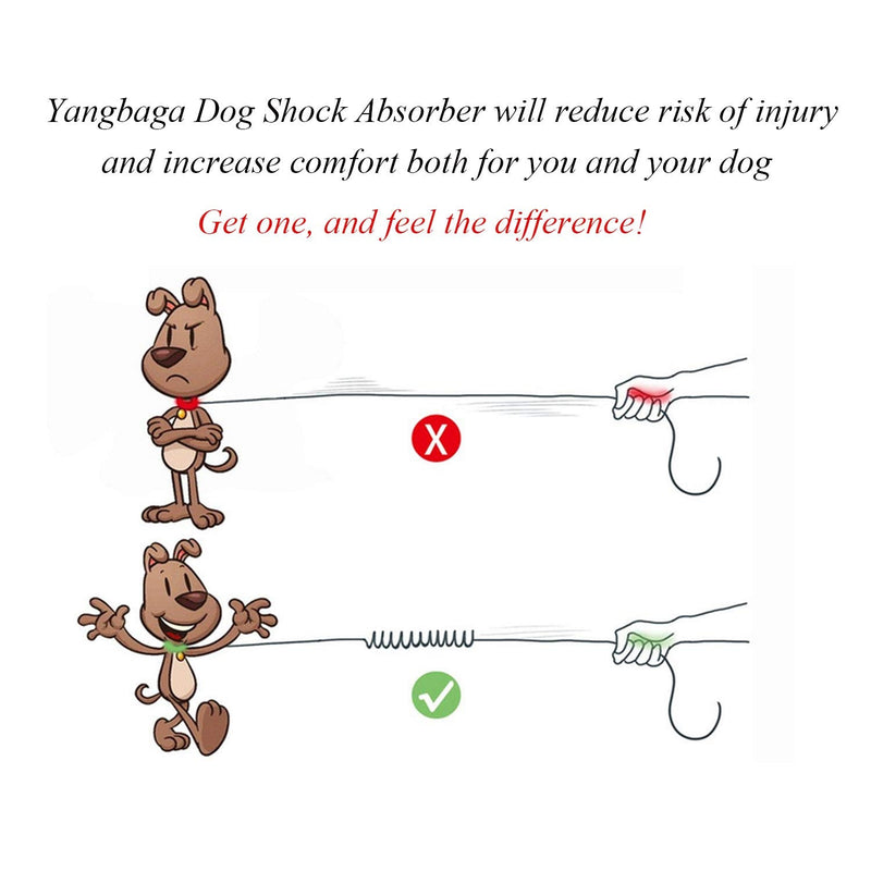 Yangbaga Dog Leash Extender, Shock Absorber Bungee Leash Attachment, Durable Nylon Dog Tie Out Extension with Stainless Steel Swivel Clips Green for dogs < 20lbs - PawsPlanet Australia