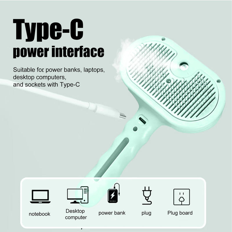 3-in-1 Pet Steam Brush, Grooming Comb with Water Tank for Cats and Dogs, Long and Short Hair (Green) Green - PawsPlanet Australia