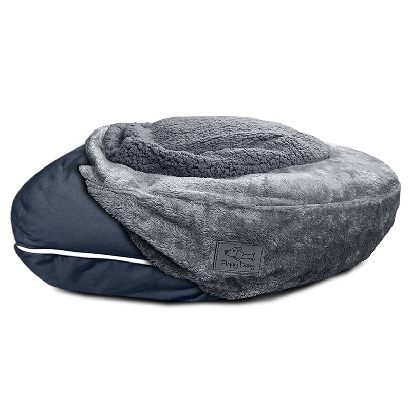 Floppy Dawg Round Bolster Dog Bed Replacement Cover. Fits Best Friends, MixJoy, Focuspet, and PuppBudd, Raised Rim, Pillow Side Models. Machine Washable, Fitted Slip-On. Medium up to 30W. - PawsPlanet Australia