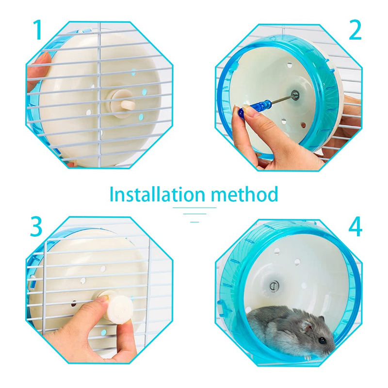 Silent Hamster Wheel Small Silent Hamster Wheel Non-Slip Pets Running Sports Exercise Wheel for Small Animal Hamster 4.7In in Diameter - PawsPlanet Australia