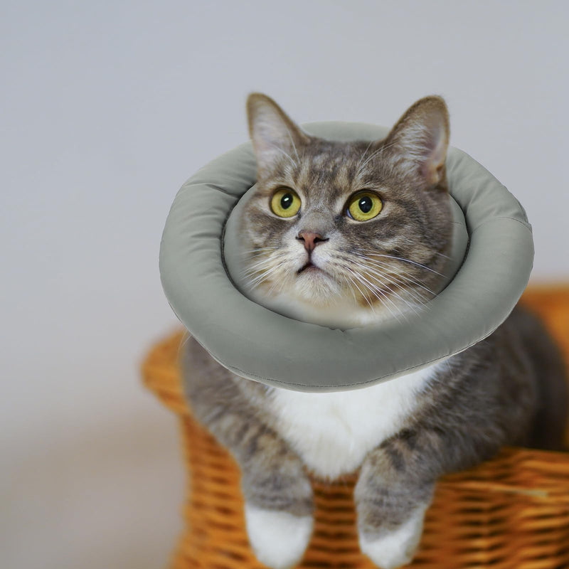 Garneck Anti-Lick Collar for Cats made of Waterproof Fabric and PP Cotton Protective Collar for Fast Recovery after Surgery and Injuries