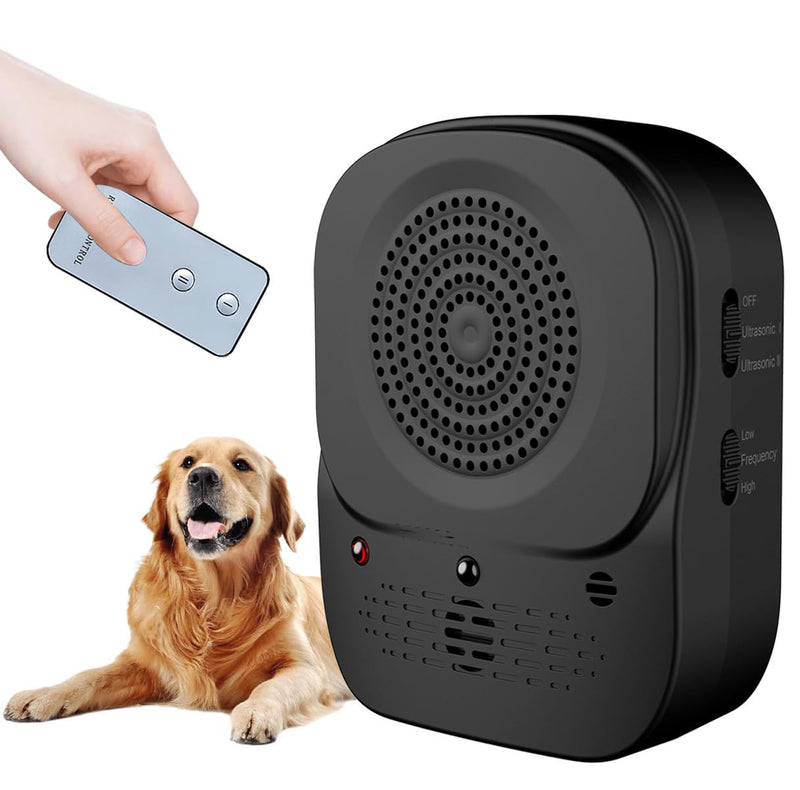 Zigzagmars Anti Barking Device, 4 Modes Ultrasonic Dog Bark Control Box, Rechargeable Bark Deterrent for Dogs, Waterproof Indoor & Outdoor Use for Effective Dog Training & Behavior Correction