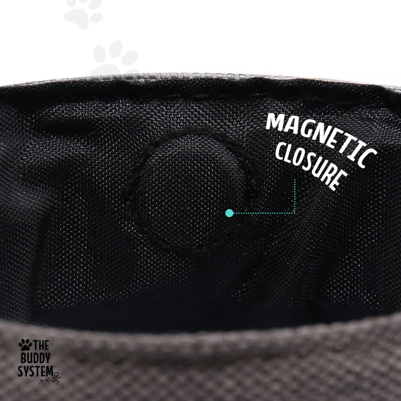 The Buddy System Buddy Bag with Belt - Waist Belt Bag with Magnetic Closure for Pet Training, Running, Walking - Pouch for Treats, Snacks, Toys, Kibble - Pack of 1 - PawsPlanet Australia