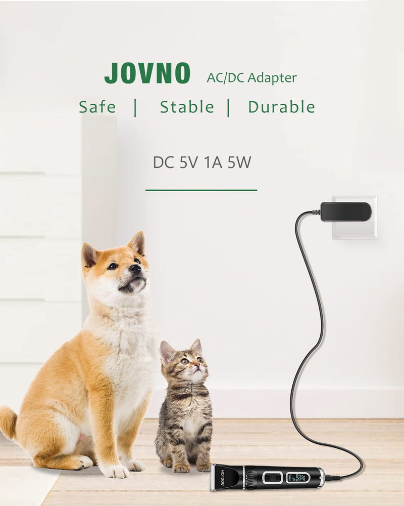 5V Power Cord Replacement HOLDOG Dog Clippers Charger for Professional Heavy Duty Dog Grooming Clipper 3-Speed Low Noise High Power Rechargeable Cordless Pet Grooming Tools - PawsPlanet Australia