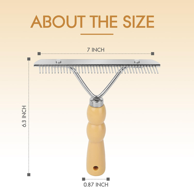 Metal Handheld Carpet Rake for Fluffy Plush, Pet Hair Removal Tool, Reusable Cat & Dog Hair Remover Comb, Brush Scraper Broom for Shag Rugs, Home Cleaning - Efficient Pet Hair Pickup - PawsPlanet Australia