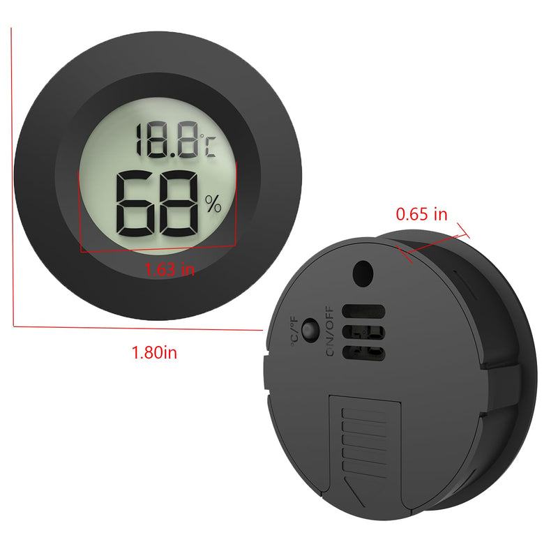 Reptile Tank Accessories, 2pcs Reptile Thermometer and Humidity Gauge, Bearded Dragon Tank Thermometer Humidity Gauge for Jumping Spider, Leopard Gecko, Hermit Crab, Gecko, Ball Python, Lizard. - PawsPlanet Australia