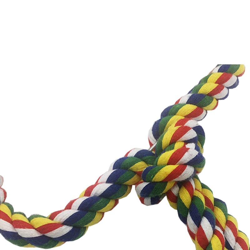 Bird Rope Swing Colorful Perch Climbing Toy for Parrots Budgie Parakeet Cockatiel Cockatoo Conure B: Swing Ring Toy-M - PawsPlanet Australia