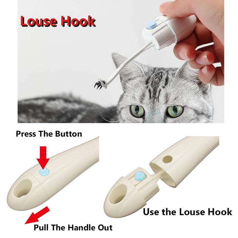Pet Cat Dog Brush Comb Grooming Tool 3 in 1 Knot Opener Tangle Remover Slicker Brush Groomer Green