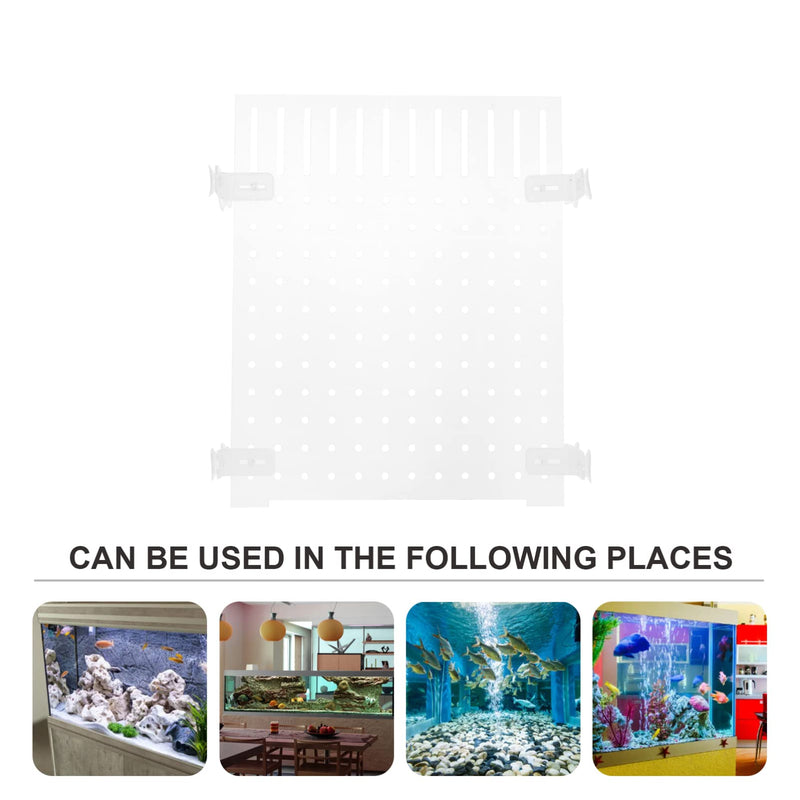 POPETPOP 11.81'' x 9.84'' Fish Tank Board Fish Tank Divider Board 150 Gallon Fish Tank 120 Gallon Fish Tank Fish Tank Separator Clear Fish Tank Divider Plastic dividers Acrylic Aquarium Grid