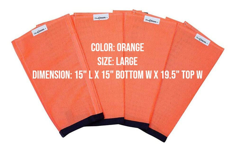SHOOFLY Horse Leggins, Patented Loose Fitting Fly Boots, Breathable Plastic Mesh (Orange/Large) - PawsPlanet Australia