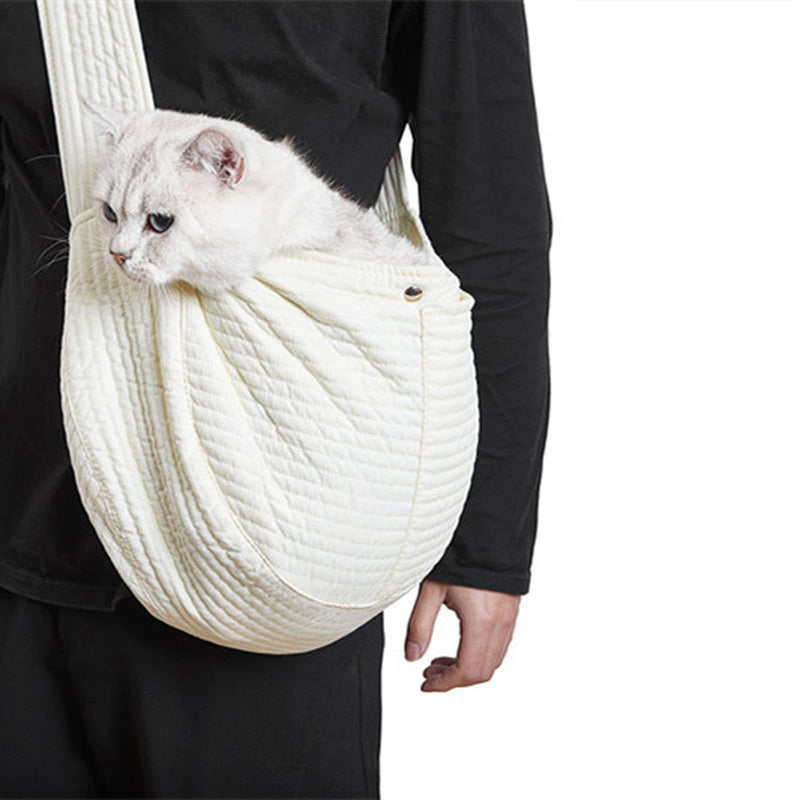 Asixxsix Dog Sling Carrier, Breathable Hand Pet Sling Carrier Soft Comfortable Cat Sling Carrier with Widen Shoulder Strap for Outdoor, Traveling, Subway, Small Dogs, Cats, - PawsPlanet Australia