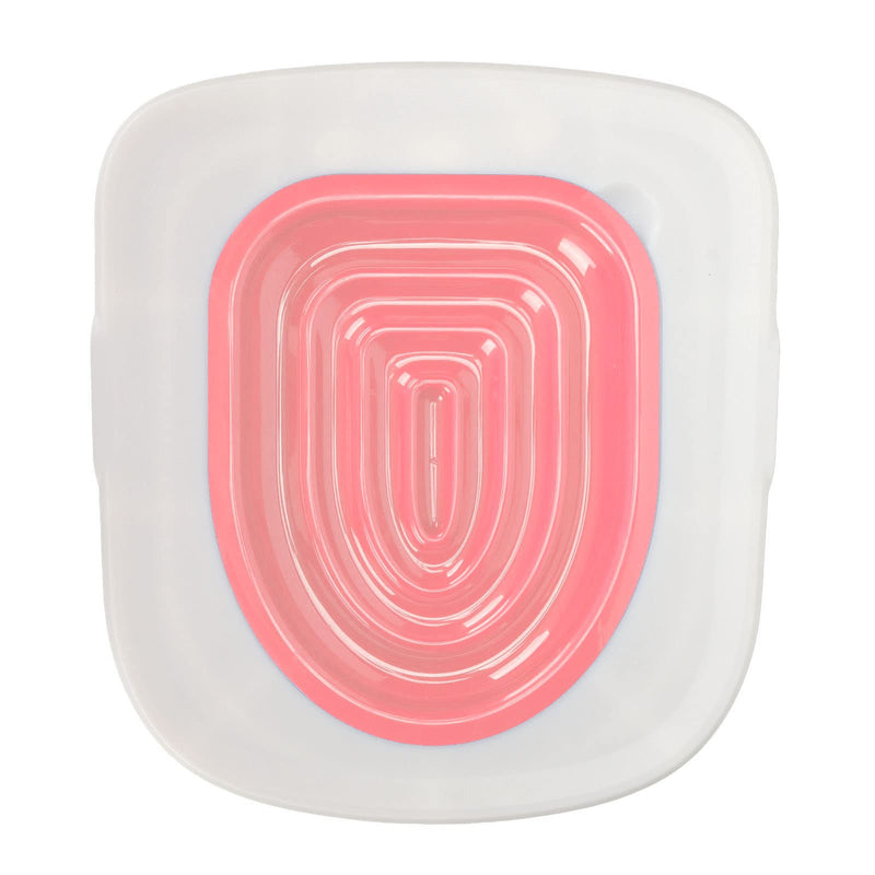 Cat Toilet Training System, Professional Teach Cat to Use Toilet Cat Toilet Training Kit Universal Reusable Kitty Toilet Trainer Urinal Seat with Design Blue Tray (White Tray, 1 White Tray, 1 Pink Inner Support - PawsPlanet Australia
