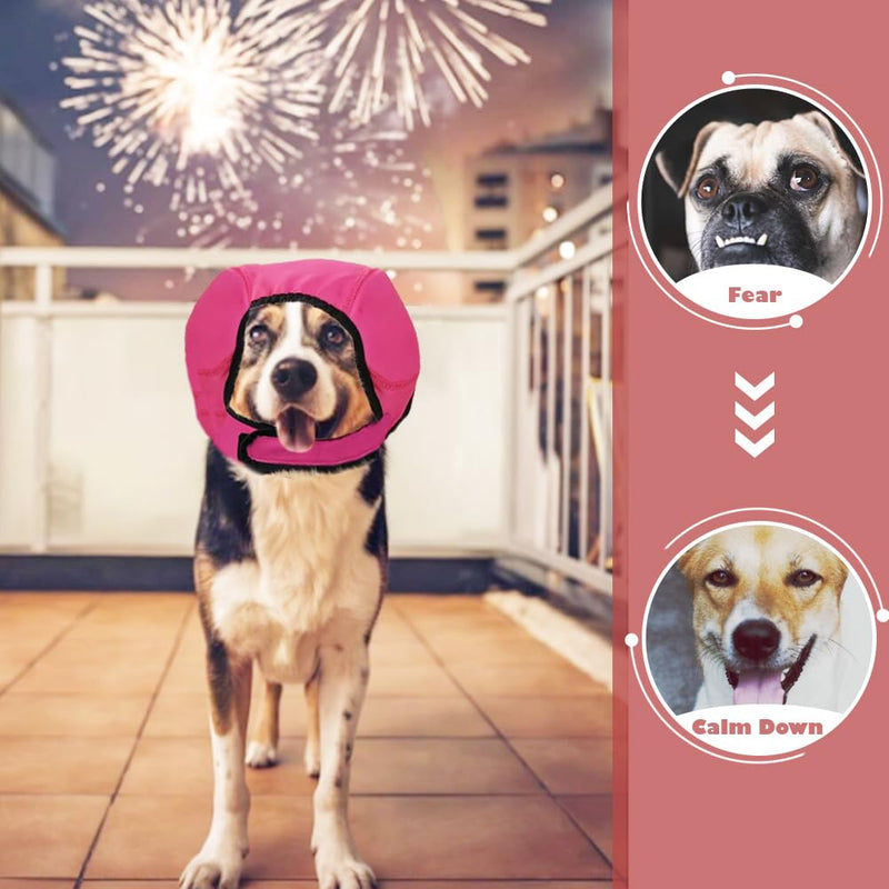 Dog Ears Cover Adjustable Dogs Calming Hood Waterproof Dogs Ear Muffs Dog Snood Ear Protector Pet Supplies for Bath Grooming Thunder Fireworks Anti Scary