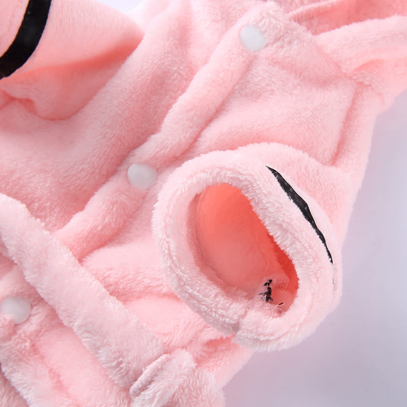 Petyoung Pet Bathrobe Dog Pajama Thickened Hooded Bathrobe Quick Drying and Super Absorbent Dog Bath Towel Soft Pet Nightwear for Puppy Small Dogs Cats Pink Medium - PawsPlanet Australia