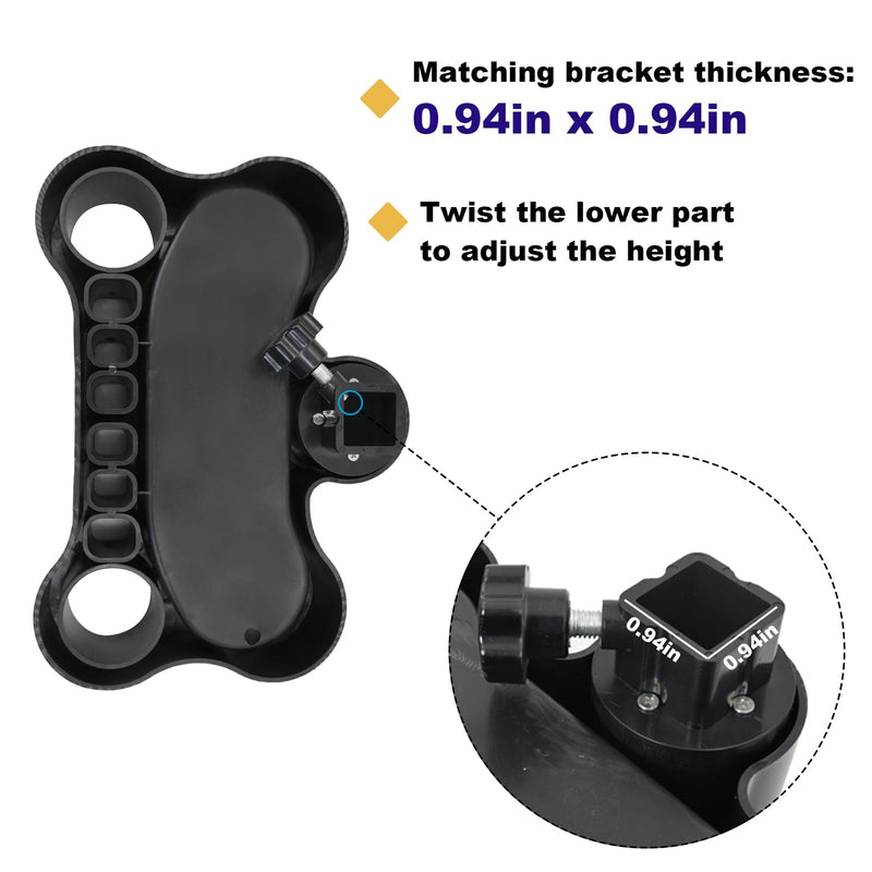 Adjustable Pet Grooming Organizer for Scissors, Brushes and Tools - Rotatable Multi-Compartment Grooming Arm Stand Bone Carbon Fiber Bone - PawsPlanet Australia