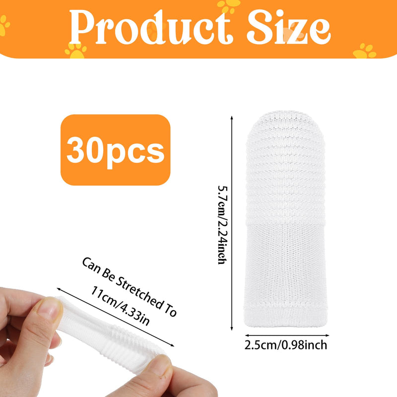 Pack of 30 Dog Toothbrush, 360º Dog Toothbrush, Finger Toothbrush, Dog Pet Toothbrush, Teeth Cleaning, Pet Toothbrush, Pet Finger Toothbrush for Dogs, Puppies, Cats