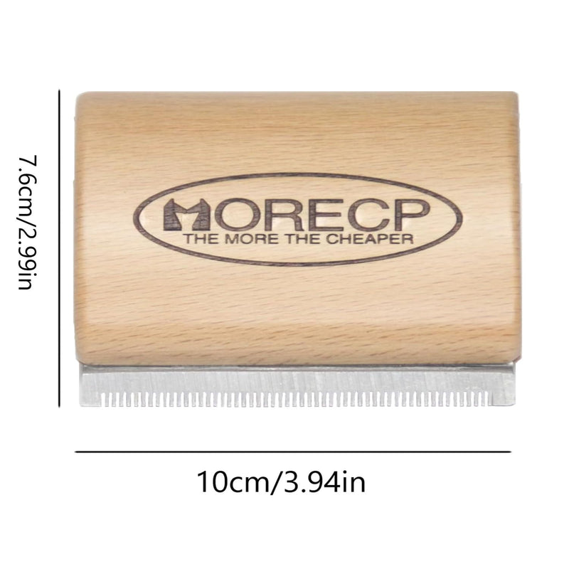MORECP 3.95in Dog Brush & Deshedding Brush for Cats - Gentle & Effective Wooden Pet Hair Removal Tool for Dogs, Cats, Horses to Stop Shedding, Remove Undercoat - PawsPlanet Australia