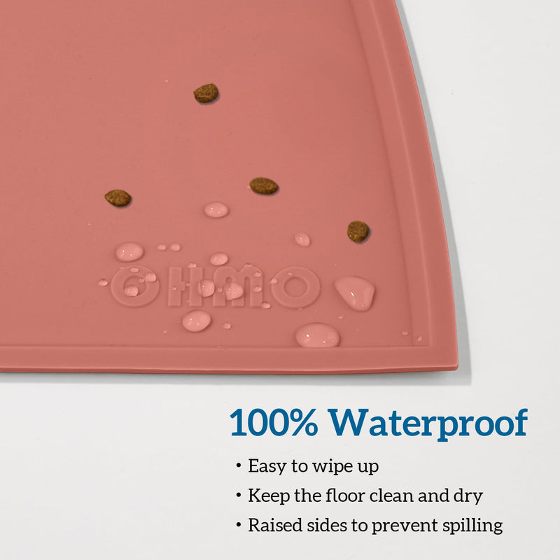 Cat Food Mat, Silicone Pet Feeding Mat for Floor Non-Skid Waterproof Dog Water Bowl Tray, Easy to Clean Pet Placemat (Erythrinus, 18 * 9.8'') 18x9.8"(Small Cat) Erythrinus - PawsPlanet Australia