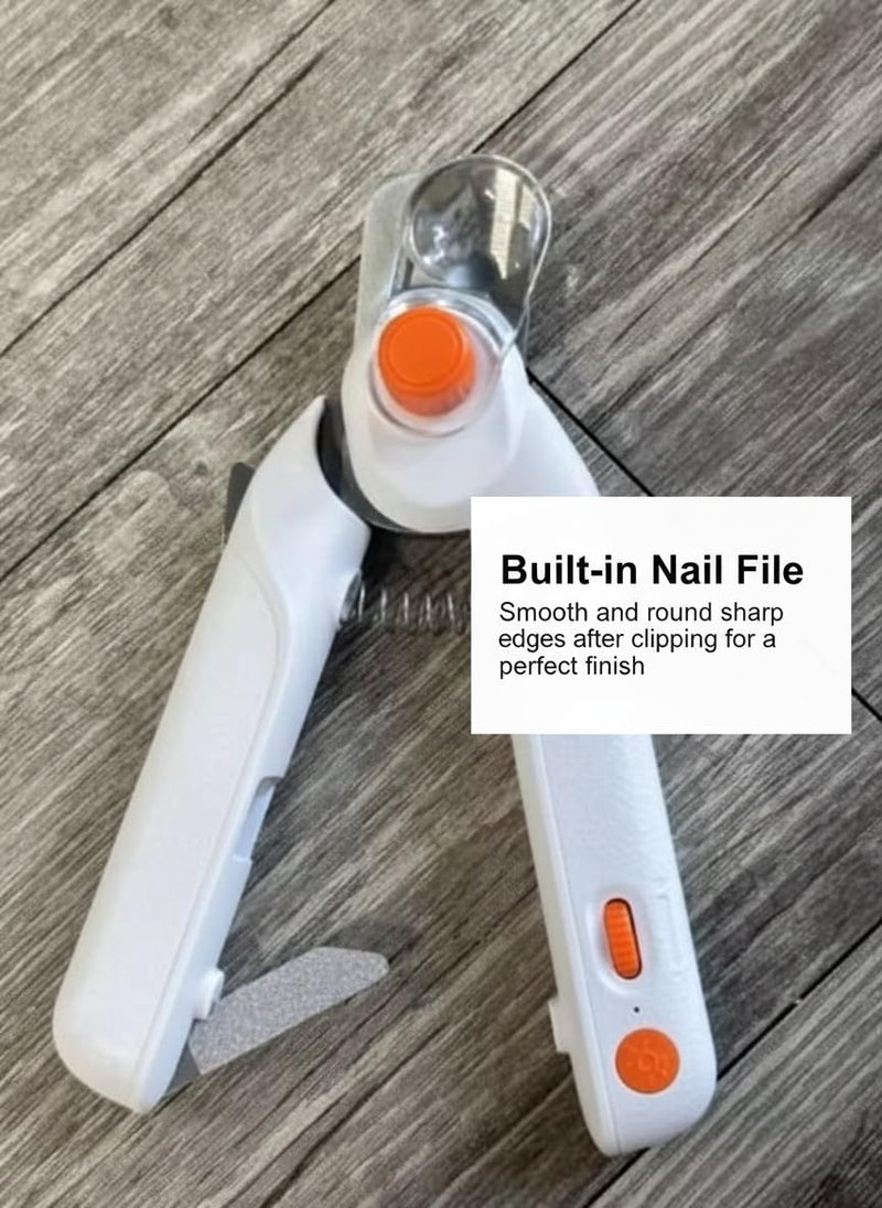 Dog Nails Clippers and Trimmers with Safety Guard Professional Pet Nail Clipper for Large Medium Small Breed Rechargeable Low Noise Cat Nail Grinder LED Light for Dogs Cats Rabbits Guinea Pigs - PawsPlanet Australia