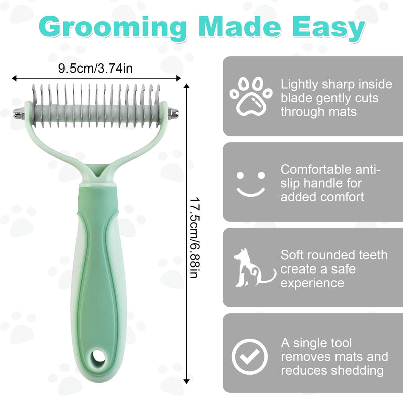 3-in-1 Pet Steam Brush for Dog Cat,Double-Sided Undercoat Rake for Shedding & Grooming,Spray Pet Hair Removal & Deshedding Dematting Comb for Long Short Haired,2 PCS - PawsPlanet Australia