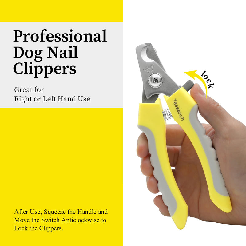 Professional Dog Nail Trimmers, Dog Nail Clippers for Large & Medium Dogs, with Safety Lock and Protective Guard for Safe and Effective Grooming - PawsPlanet Australia